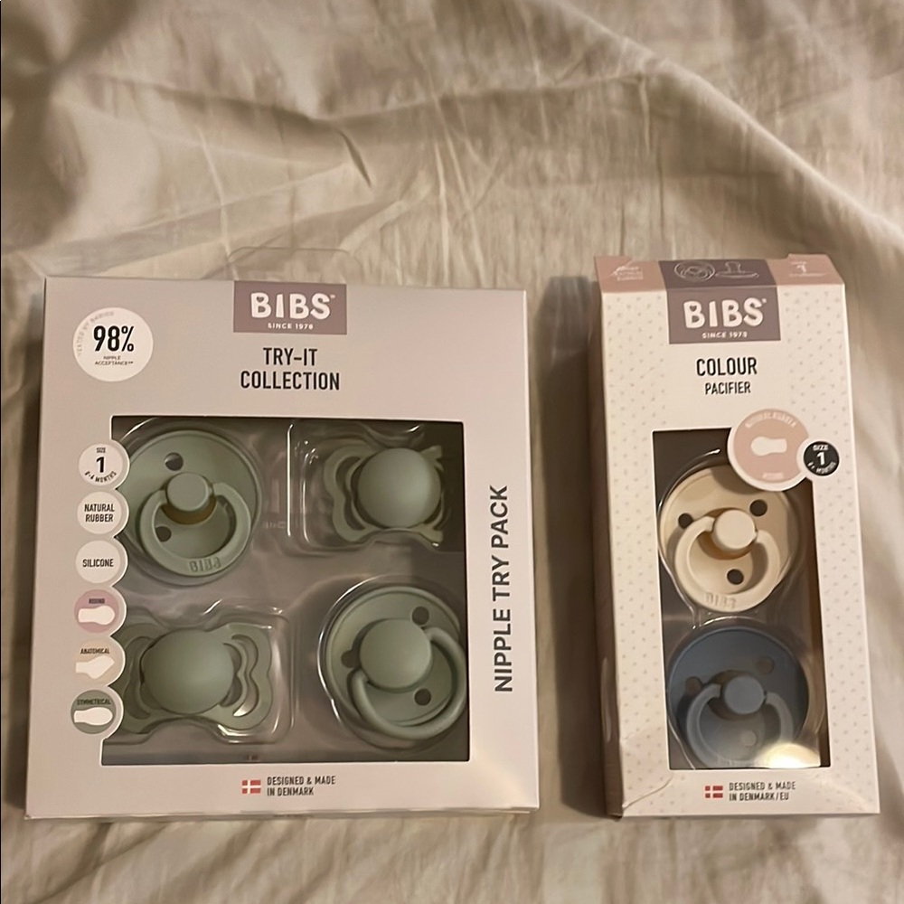 6 BIBS Pacifier- different types nipples to try